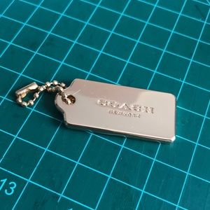 Coach Gold Tag Keychain